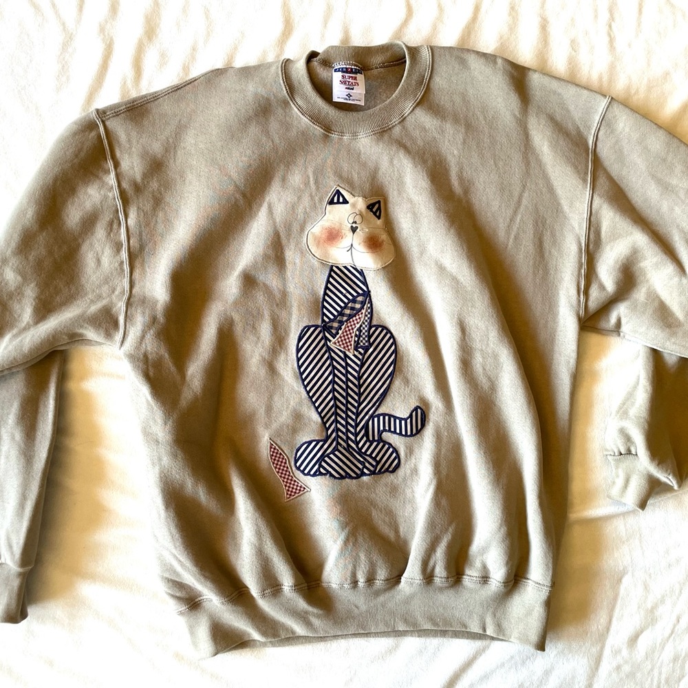 Jerzees Cat Sweatshirt Women’s Size XL